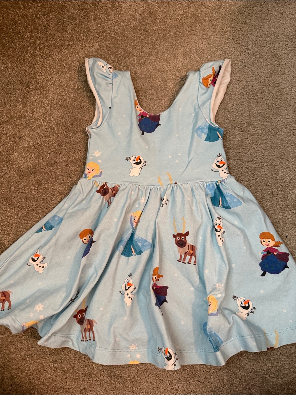 Disney Light Blue Toddler Frozen Print Dress